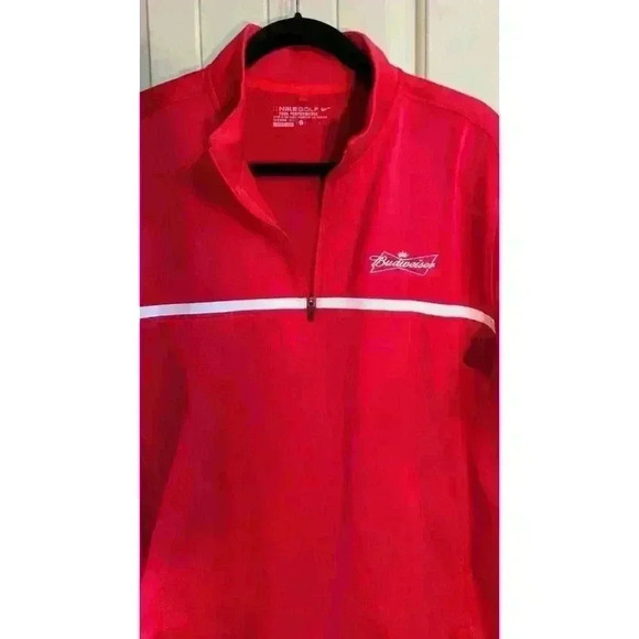 BUDWEISER NIKE GOLF TOUR PERFORMANCE 1/4 ZIP SWEATSHIRT FLEECE LARGE BUD - Picture 1 of 16